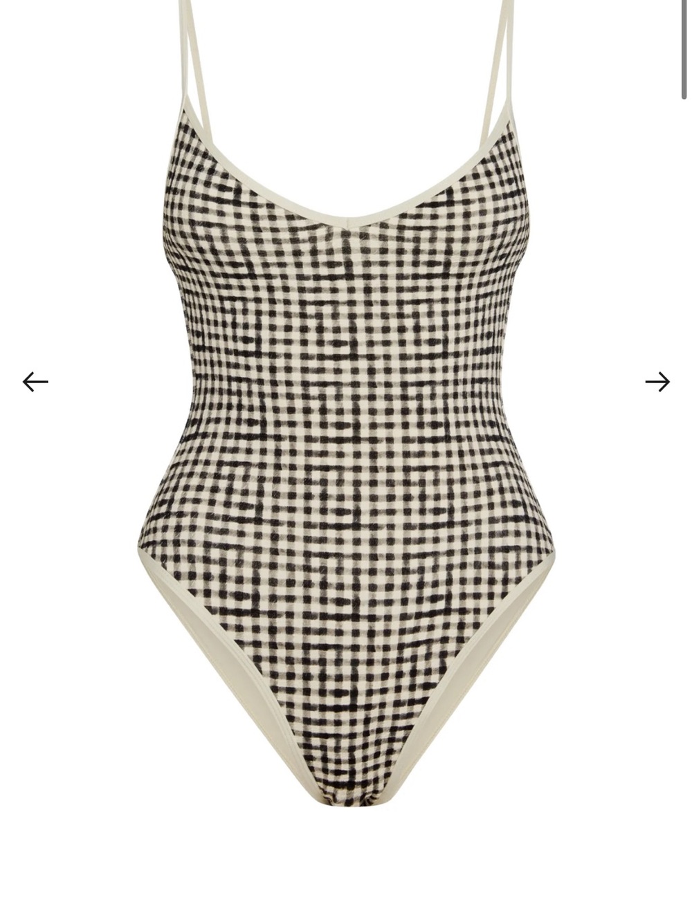 Monday Swimwear Black and White Gingham One-Piece Swimsuit - Picture 2 of 3